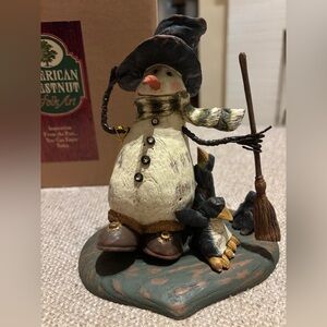 American Chestnut Filk Art AM1303 North Winds Snowman w/ Penguins